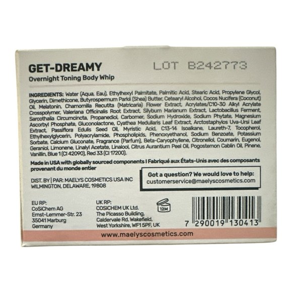 MAELYS GET-DREAMY Overnight Toning Body Whip 6.8 oz / 200 ml New in Box - Picture 3 of 4